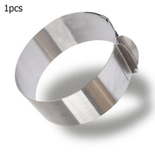 Load image into Gallery viewer, 1-2pcs/set Adjustable Mousse Ring Set Round&Square Stainless Steel Cake Baking Mold Birthday Wedding Cake Decorating Tools