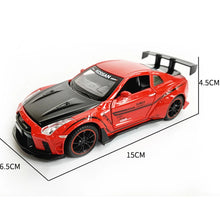 Load image into Gallery viewer, 1:32 Nissan GTR R35 R34 Sports Car Alloy Model Car Children Kids Toys Car Diecasts & Toy Vehicles Toy Cars Strong Pull-back Sound