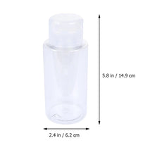 Load image into Gallery viewer, 3pcs 300ml Portable Empty Plastic Nail Polish Makeup Remover Bottle Liquid Clear Press Pumping Dispenser Container Storage Tool