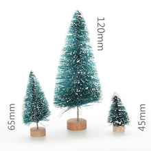 Load image into Gallery viewer, 1/5/6 Pcs Miniature Christmas Tree Small Artificial Sisal Snow Landscape Architecture Trees for Christmas Crafts Tabletop Decor