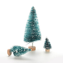 Load image into Gallery viewer, 1/5/6 Pcs Miniature Christmas Tree Small Artificial Sisal Snow Landscape Architecture Trees for Christmas Crafts Tabletop Decor