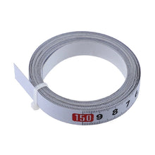 Load image into Gallery viewer, Stainless Steel Miter Track Tape Measure Self Adhesive Metric Scale Ruler Rust-Proof Durable and Wear-Resistan Ruler 1-5m