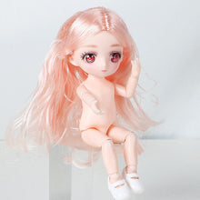 Load image into Gallery viewer, 1/6 BJD Doll 1/12 16cm 30cm Doll Make-up 3D Eyes Long Hair Body Beautiful Princess Baby Girl 12 Inch Doll DIY Toy for Girls