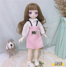 Load image into Gallery viewer, 1/6 Bjd Anime Doll Full Set 28cm Cute Comic Face Doll Toys with Clothes Accessories Girl Dress Up Toy for Children