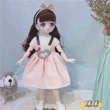 Load image into Gallery viewer, 1/6 Bjd Anime Doll Full Set 28cm Cute Comic Face Doll Toys with Clothes Accessories Girl Dress Up Toy for Children