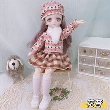 Load image into Gallery viewer, 1/6 Bjd Anime Doll Full Set 28cm Cute Comic Face Doll Toys with Clothes Accessories Girl Dress Up Toy for Children