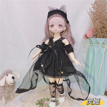 Load image into Gallery viewer, 1/6 Bjd Anime Doll Full Set 28cm Cute Comic Face Doll Toys with Clothes Accessories Girl Dress Up Toy for Children