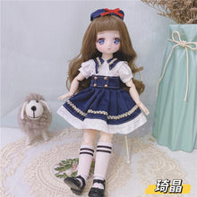 Load image into Gallery viewer, 1/6 Bjd Anime Doll Full Set 28cm Cute Comic Face Doll Toys with Clothes Accessories Girl Dress Up Toy for Children