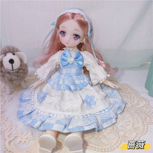 Load image into Gallery viewer, 1/6 Bjd Anime Doll Full Set 28cm Cute Comic Face Doll Toys with Clothes Accessories Girl Dress Up Toy for Children
