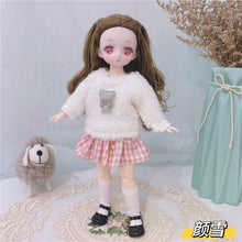 Load image into Gallery viewer, 1/6 Bjd Anime Doll Full Set 28cm Cute Comic Face Doll Toys with Clothes Accessories Girl Dress Up Toy for Children