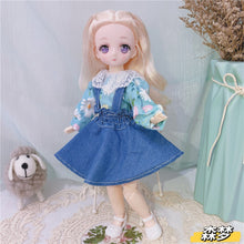 Load image into Gallery viewer, 1/6 Bjd Anime Doll Full Set 28cm Cute Comic Face Doll Toys with Clothes Accessories Girl Dress Up Toy for Children