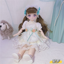 Load image into Gallery viewer, 1/6 Bjd Anime Doll Full Set 28cm Cute Comic Face Doll Toys with Clothes Accessories Girl Dress Up Toy for Children
