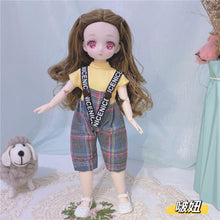 Load image into Gallery viewer, 1/6 Bjd Anime Doll Full Set 28cm Cute Comic Face Doll Toys with Clothes Accessories Girl Dress Up Toy for Children