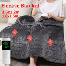 Load image into Gallery viewer, 1.6x1.2m/1.8x1.5M Winter Warmer Heater Double Sided Flannel Electric Blanket Thermostatic Washable Heating Electric Blanket Pad