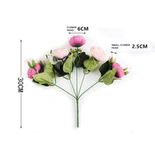 Load image into Gallery viewer, 1 Bundle Silk Peony Bouquet Home Decoration Wedding Party Scrapbook Fake Plants Diy Pompons Artificial Roses Flowers