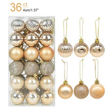 Load image into Gallery viewer, 1box Christmas Balls Christmas Tree Ornaments Ball Xmas Hanging Tree Pendants Home Party Decor New Year Gift Noel Navidad