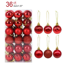 Load image into Gallery viewer, 1box Christmas Balls Christmas Tree Ornaments Ball Xmas Hanging Tree Pendants Home Party Decor New Year Gift Noel Navidad