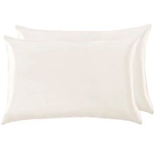 Load image into Gallery viewer, 1 Pair Mulberry Silk Pillowcase with Hidden Zipper Nature Pillow Case for Healthy Standard Queen King