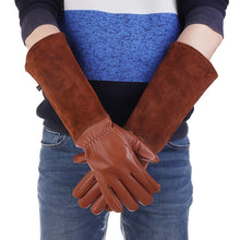 Load image into Gallery viewer, 1 Pair Heavy Duty Gardening Rose Pruning Gauntlet Gloves Thorn Proof Long Sleeve Work Welding Garden Gloves