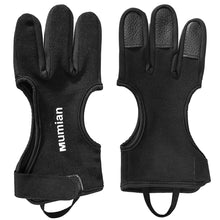 Load image into Gallery viewer, 1 Piece Outdoor Archery Gloves Shooting Hunting Leather Three Finger Protector Archery Protective Gear Accessories