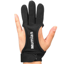 Load image into Gallery viewer, 1 Piece Outdoor Archery Gloves Shooting Hunting Leather Three Finger Protector Archery Protective Gear Accessories