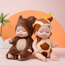 Load image into Gallery viewer, 1 Pieces Sleep Baby Doll Cute Animal Baby Doll 3.5inch Height Simulated Reborn Baby for Children's Toy with Clothes