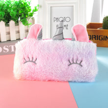 Load image into Gallery viewer, Pencil Case Cute Unicorn Plush Pouch Bag Key Chain Pendant Coin Purse Wallet Case