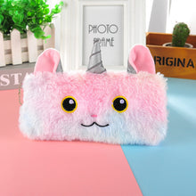 Load image into Gallery viewer, Pencil Case Cute Unicorn Plush Pouch Bag Key Chain Pendant Coin Purse Wallet Case