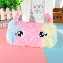Load image into Gallery viewer, Pencil Case Cute Unicorn Plush Pouch Bag Key Chain Pendant Coin Purse Wallet Case