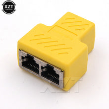 Load image into Gallery viewer, 1 To 2 Ways Network LAN Cable Ethernet Female Cat6 RJ45 Splitter Connector Adapter UTP Cat7 5e Conector Switch Adapters Coupler