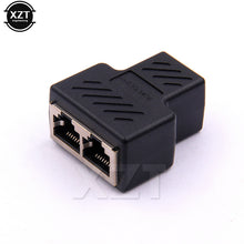 Load image into Gallery viewer, 1 To 2 Ways Network LAN Cable Ethernet Female Cat6 RJ45 Splitter Connector Adapter UTP Cat7 5e Conector Switch Adapters Coupler