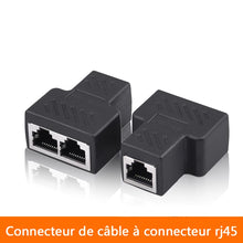 Load image into Gallery viewer, 1 To 2 Ways Network LAN Cable Ethernet Female Cat6 RJ45 Splitter Connector Adapter UTP Cat7 5e Conector Switch Adapters Coupler