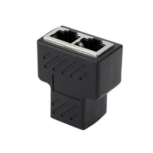 Load image into Gallery viewer, 1 To 2 Way LAN RJ45 Extender Splitter LAN Ethernet Cable Adapter For Internet Cable Connection 1 Input 2 Output Hight Quality