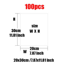 Load image into Gallery viewer, 10/100 pcs Heat shrinkable film baby shoe bag transparent sealing film dustproof anti-oxidation hot shrink film home storage bag