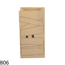 Load image into Gallery viewer, 10/20pcs Halloween Theme Packaging Paper Bags Cookie Candy Bag Wizard Pumpkin Head Gift Bags Home Halloween Party Decorations