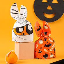 Load image into Gallery viewer, 30/50pcs Halloween Candy Bags Pumpkin Bat Biscuit Gift Bag Trick or Treat Kids Favors Supplies Halloween Decoration for Home