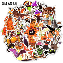 Load image into Gallery viewer, 10/30/50PCS Funny Cute Halloween Stickers Gift All Hallow Mas Pumpkin Witch DIY Notebook Cup Room Decoration Graffiti Sticker F5