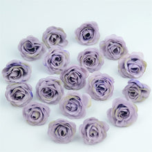 Load image into Gallery viewer, 10/50/100pcs 2.5cm Mini Silk Artificial Rose Flower Heads For Wedding Party Home Decoration DIY Accessories Fake Flowers Craft