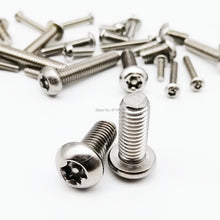 Load image into Gallery viewer, Screws 10/50x M2.5 M3 M4 M5 M6 304 stainless steel Six Lobe Torx Button Round Head with Pin Tamper Proof Anti Theft Security Screw Bolt