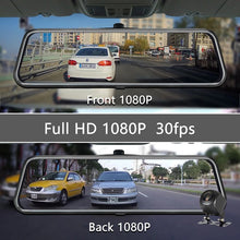 Load image into Gallery viewer, 10 Inch Mirror Camera for Car Touch Screen Video Recorder Rearview mirror Dash Cam Front and Rear Camera Mirror DVR Black Box