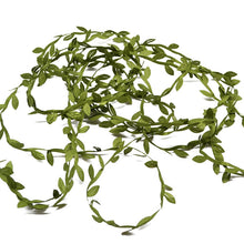Load image into Gallery viewer, 10 Meter Silk Leaf-Shaped Handmake Artificial green Leaves For Wedding Decoration Wreath Gift Scrapbooking Craft Fake Flower