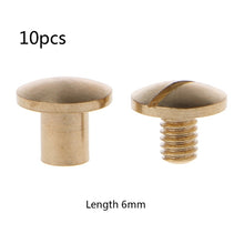 Load image into Gallery viewer, Screws 10 Pairs Brass Chicago Screws Posts Belt Button for Leather Bookbinding Crafts