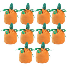 Load image into Gallery viewer, 10 Pcs Pumpkin Gift Bags Little Hallowee Gift Bags With Drawstring Thanksgiving Pumpkin Candy Bags For Gift Goodies Candy Snacks