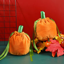 Load image into Gallery viewer, 10 Pcs Pumpkin Gift Bags Little Hallowee Gift Bags With Drawstring Thanksgiving Pumpkin Candy Bags For Gift Goodies Candy Snacks