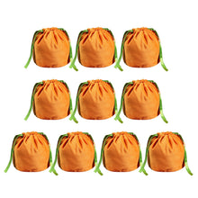 Load image into Gallery viewer, 10 Pcs Pumpkin Gift Bags Little Hallowee Gift Bags With Drawstring Thanksgiving Pumpkin Candy Bags For Gift Goodies Candy Snacks