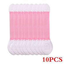 Load image into Gallery viewer, 10pcs/Lot Drawer Door Cabinet Cupboard Toilet Safety Locks Baby Kids Safety Care Plastic Locks Straps Infant Baby Protection