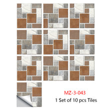 Load image into Gallery viewer, 10pcs/set Cream Marble Frosted Tiles Floor Wall Sticker Kitchen Bathroom Home Renovation Wallpaper Non-slip Beige Wall Decals