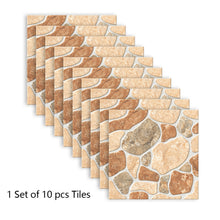 Load image into Gallery viewer, 10pcs/set Cream Marble Frosted Tiles Floor Wall Sticker Kitchen Bathroom Home Renovation Wallpaper Non-slip Beige Wall Decals