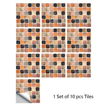 Load image into Gallery viewer, 10pcs/set Cream Marble Frosted Tiles Floor Wall Sticker Kitchen Bathroom Home Renovation Wallpaper Non-slip Beige Wall Decals