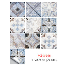Load image into Gallery viewer, 10pcs/set Cream Marble Frosted Tiles Floor Wall Sticker Kitchen Bathroom Home Renovation Wallpaper Non-slip Beige Wall Decals